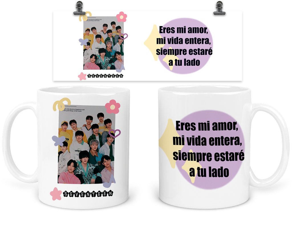 Taza 11 Oz Tar16. Concierto: Kpop Seventeen (Sin personalizado)