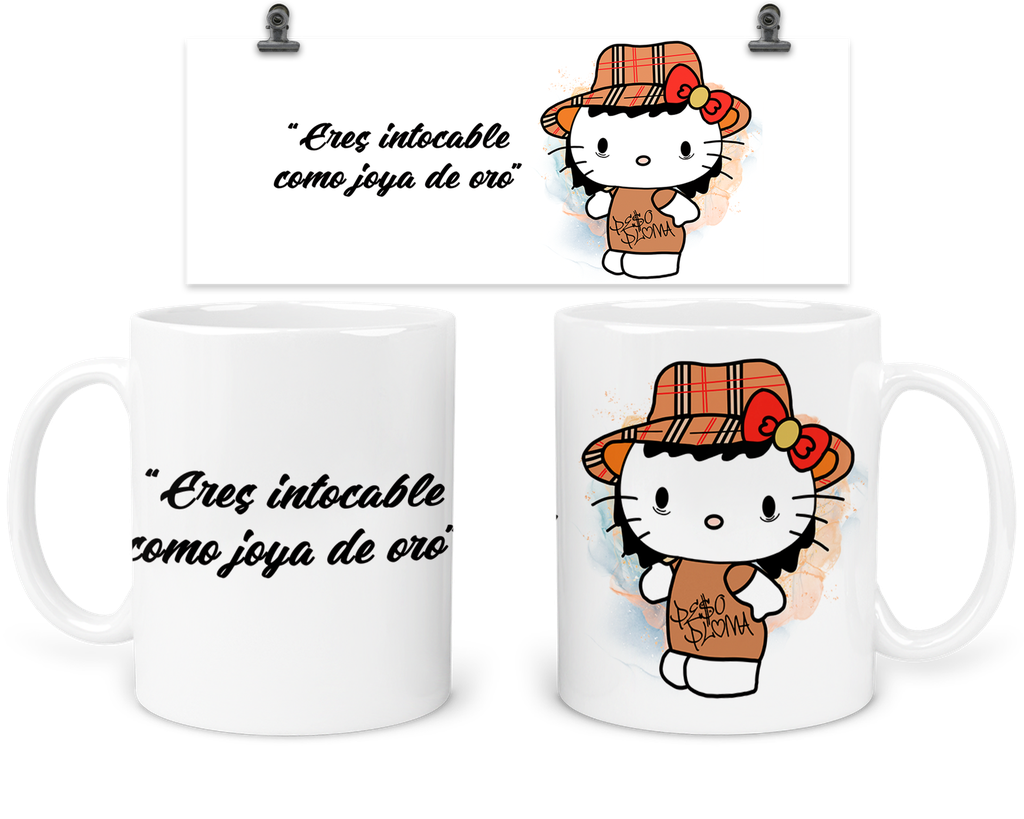 Taza 11 Oz Tar24. Concierto: Peso Anime Kitty Pluma Kawaii (Sin personalizado)