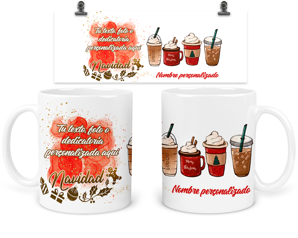 Taza 11 Oz Tan4. Personalizada Navidad Intercambio Regalo