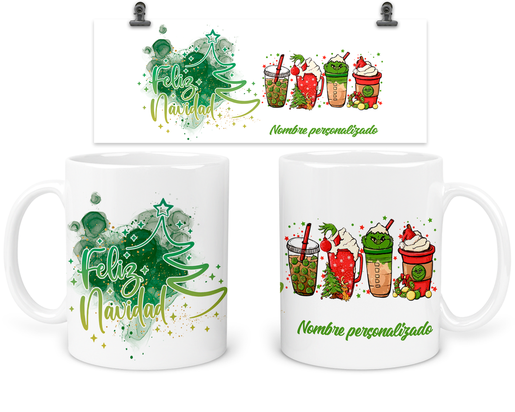 Taza 11 Oz Tan23. Personalizada Navidad Intercambio Regalo (Sin personalizado)