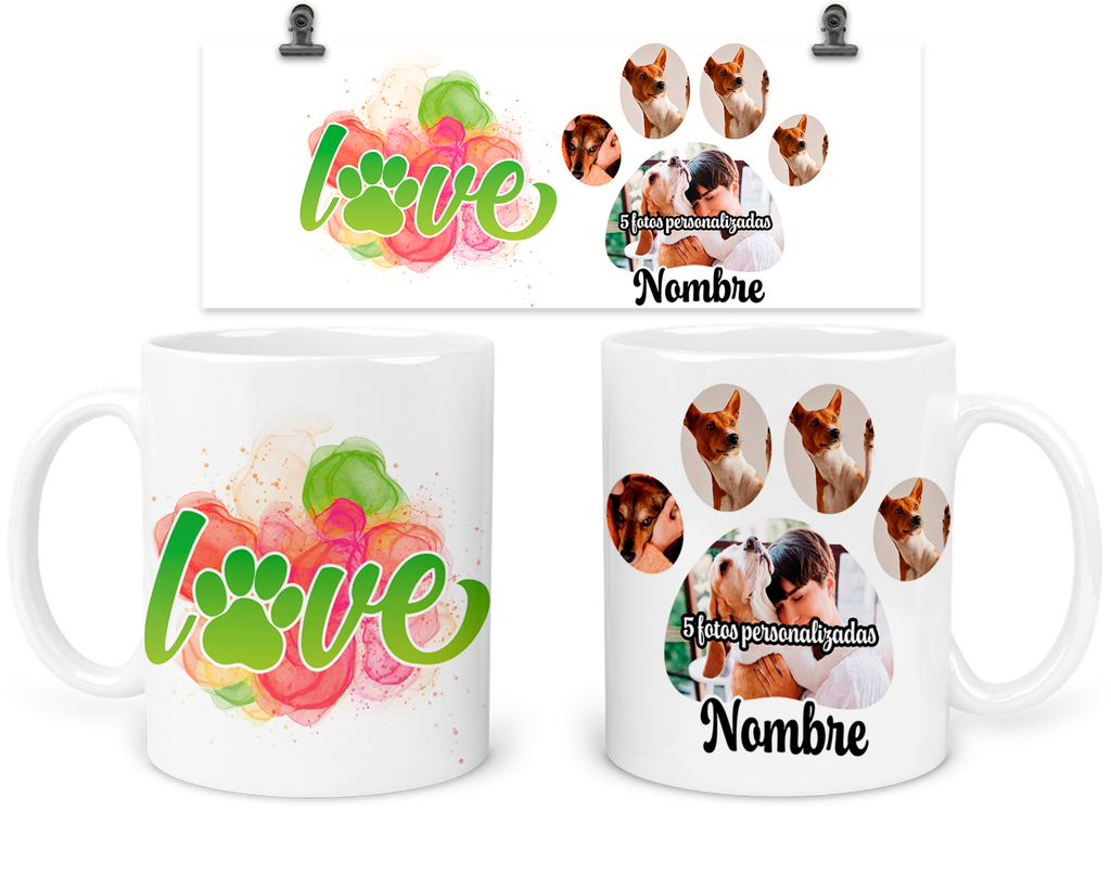 Taza 11 Oz Tph1. Personalizada con fotos perro perrhijo love (Sin personalizado)