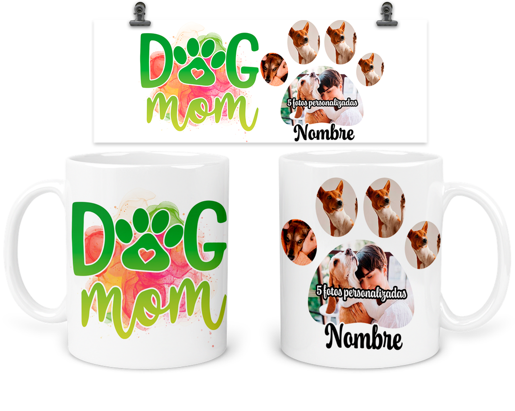 Taza 11 Oz Tph2. Personalizada Con Fotos Perro hijo dog mom (Sin personalizado)