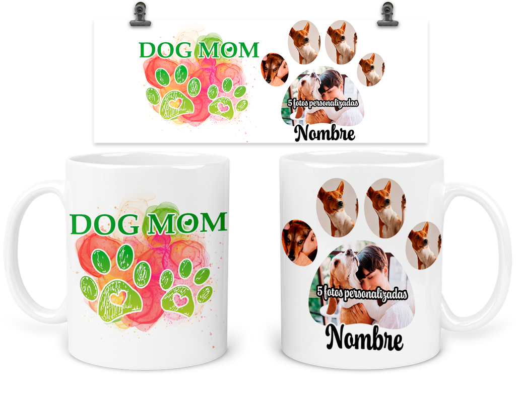 Taza 11 Oz Tph3. Personalizada Con Fotos Perro Hijo Dog Mom (Sin personalizado)