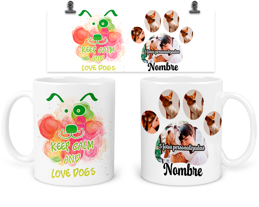 Taza 11 Oz Tph6. Personalizada Con Fotos Perro love dogs (Sin personalizado)