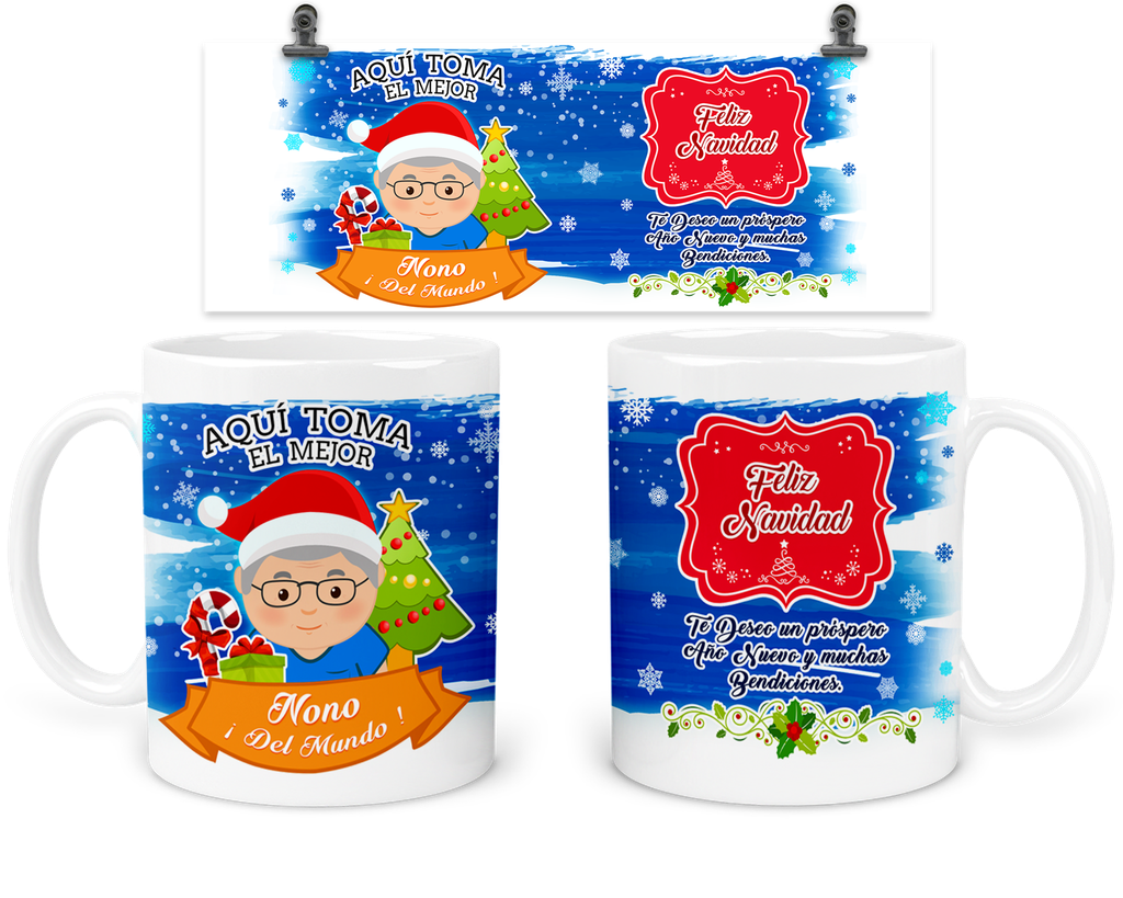 Taza 11 Oz Tan40. Navidad Intercambio. Aquí Toma: abuelo