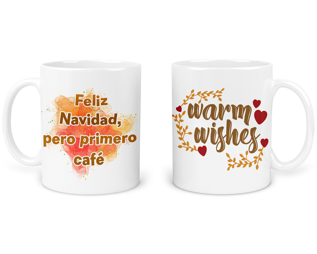 Taza 11 Oz Tan48. Navidad Intercambio. Pero primero café