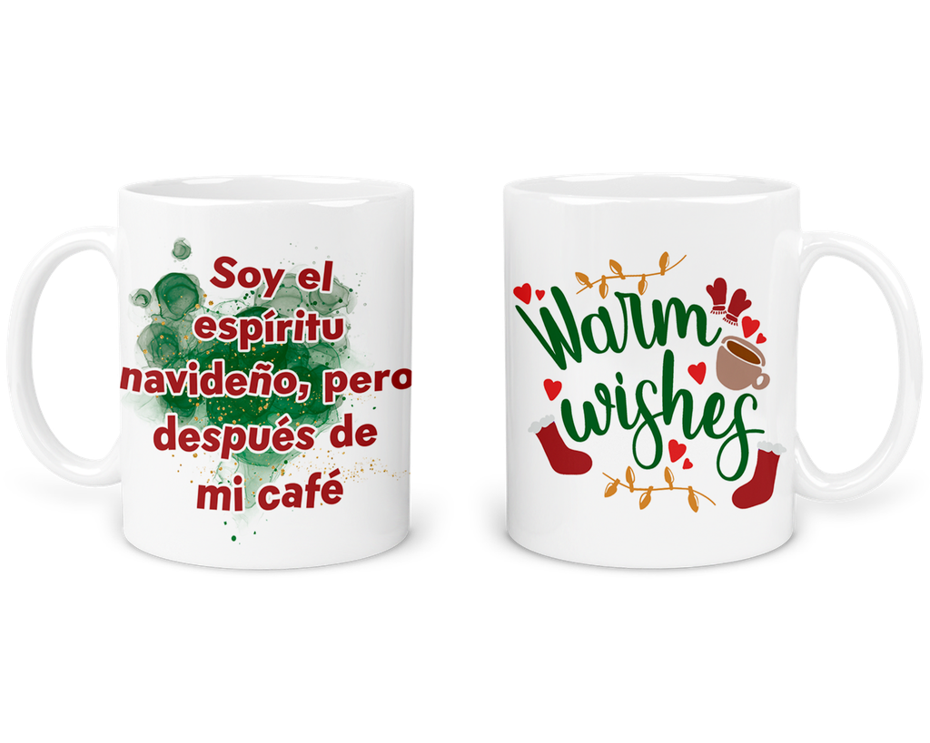 Taza 11 Oz Tan49. Navidad Intercambio. soy el espiritu...