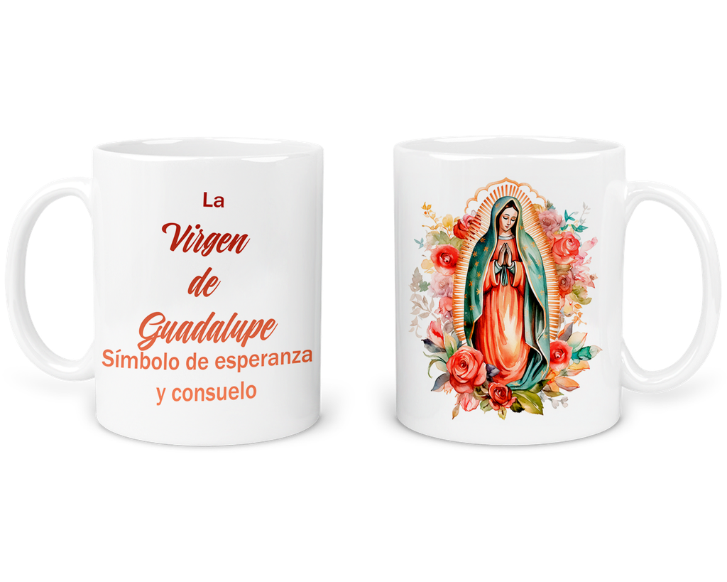 Taza 11 Oz Ts11. De La Virgen De Guadalupe: Fe Y Devoción (Con nombre)