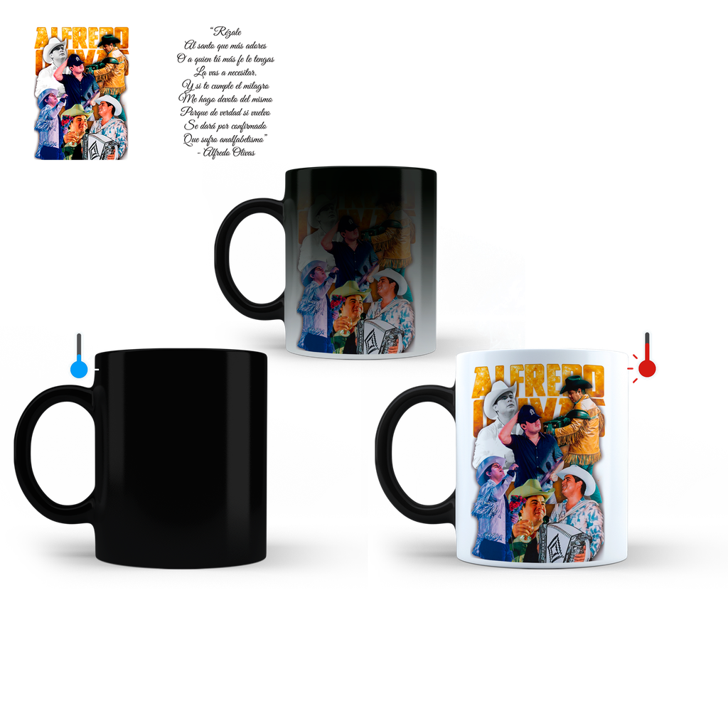 Taza Mágica 11 Oz Taf6. Alfredo Alfredito Rezale Al Santo... (Sin personalizado)