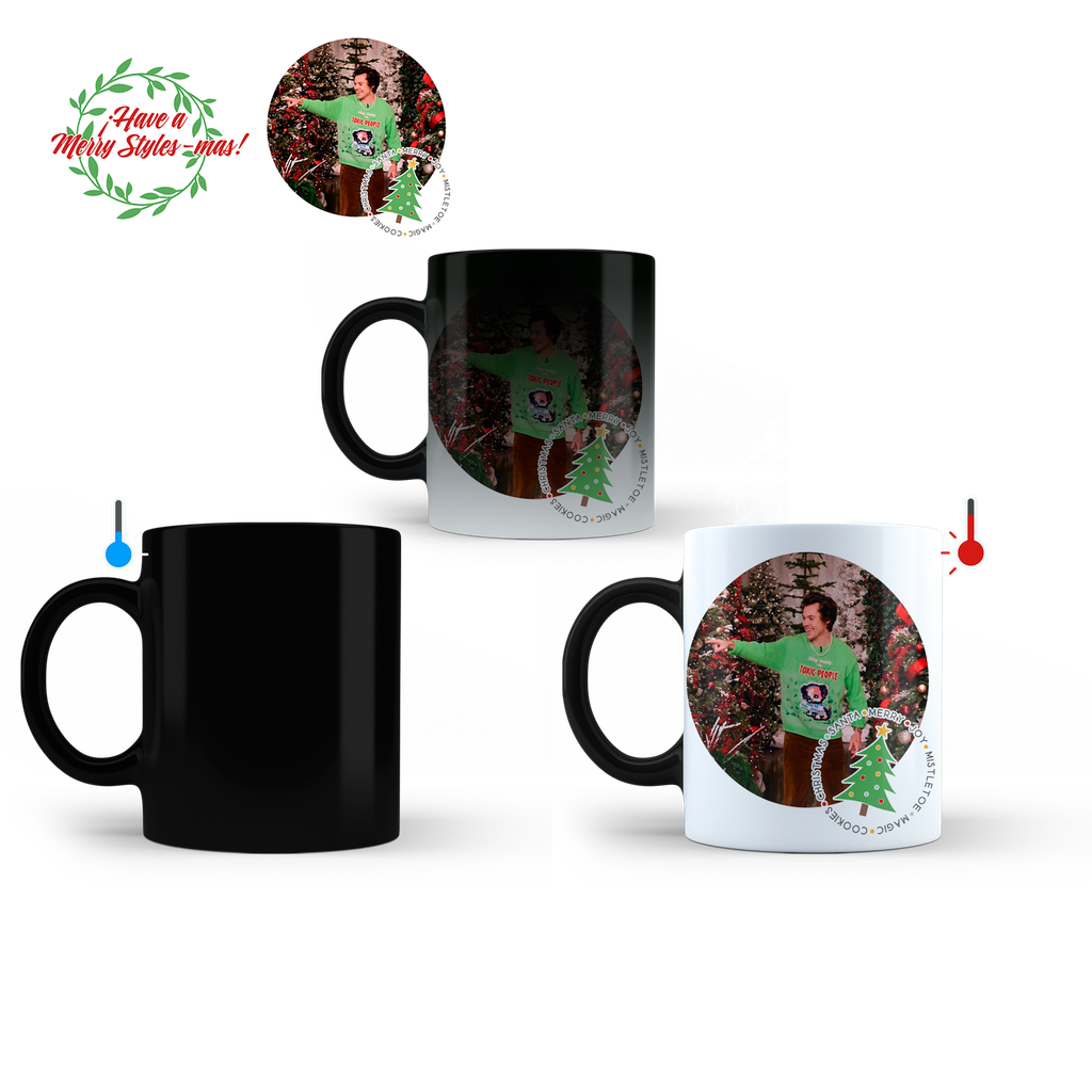 Taza Magica 11 Oz Tan56. Navidad Harry merry styles-mas (Sin personalizado)