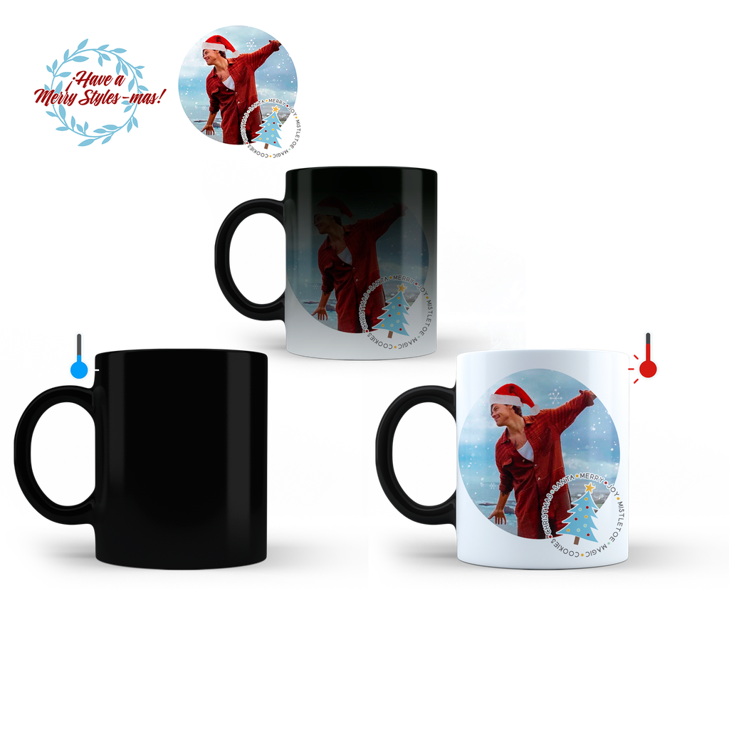 Taza Magica 11 Oz Tan58. Navidad Harry Merry Styles-mas (Sin personalizado)