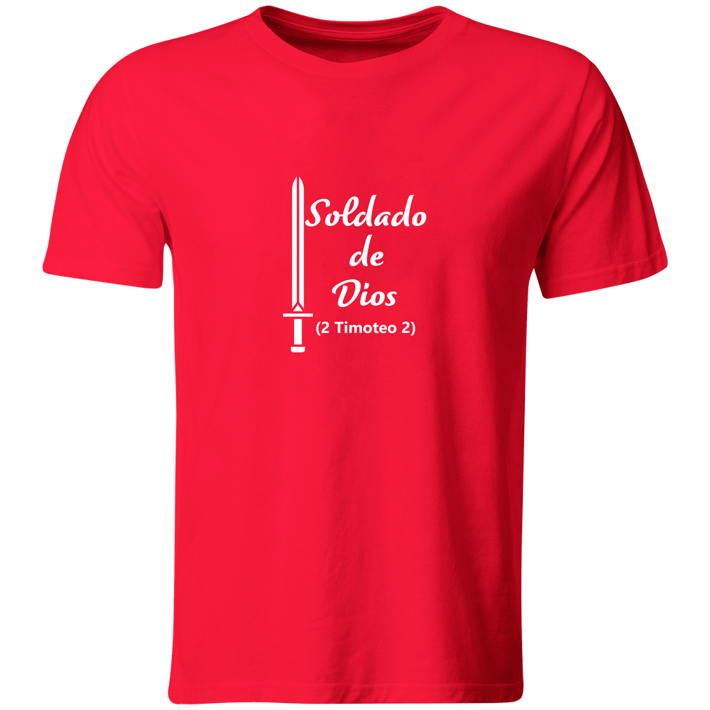 Playera Color Rg44 Religiosa Frase: Soldado de Dios. Timoteo (Recto​, Negro​, Blanco)