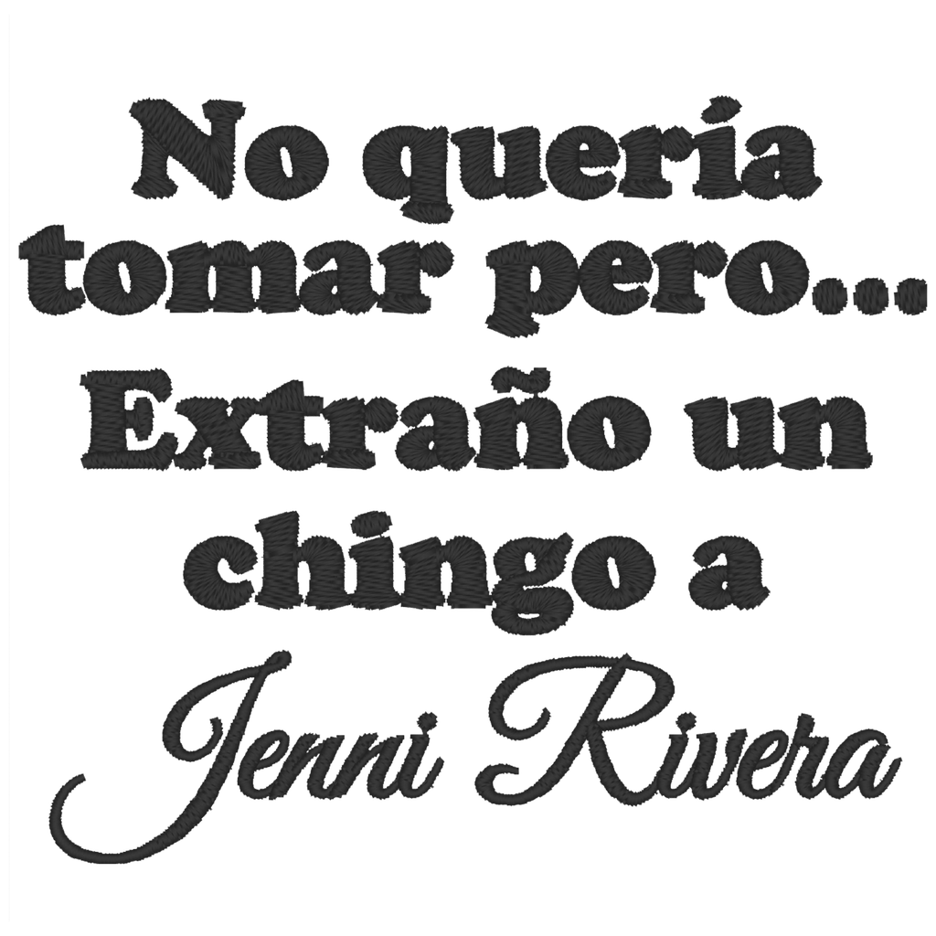 Playera Lc46. Frase Meme: Extraño a Jenni Rivera. Borrachos (Recto​, Negro​)