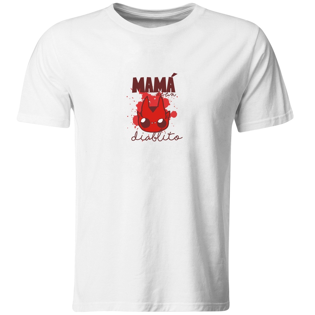 Playeras mamá e hijos:  Mamá de un diablito | Angelito de mamá. (1 de 2)