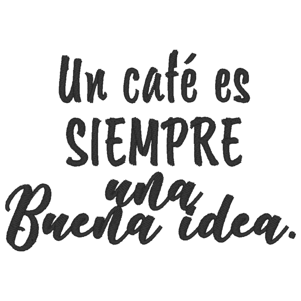 Playera Lc50. Frase: Un café es siempre una buena idea