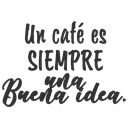 Playera Lc50. Frase: Un café es siempre una buena idea