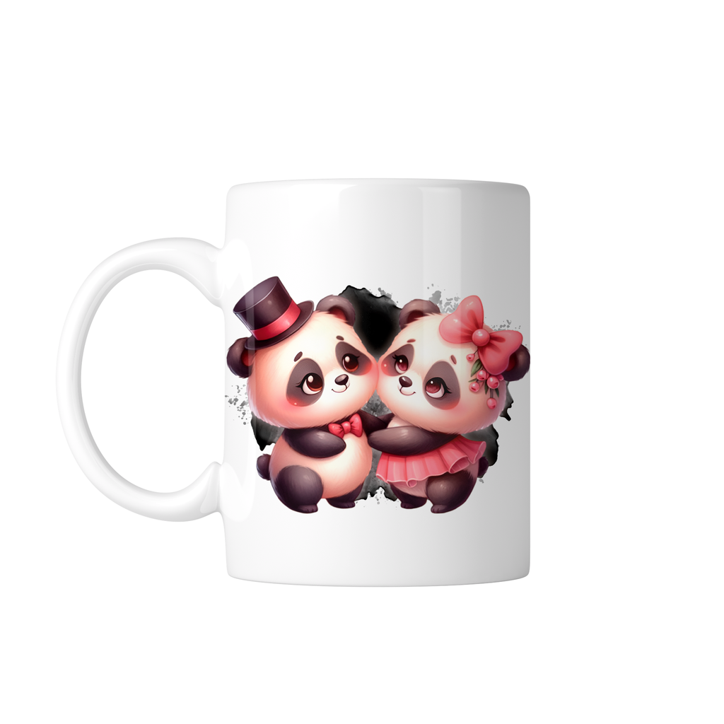 Taza Personaliza C/ Texto Foto Parejas Tapp17. Osos Panda (Sin personalizado)