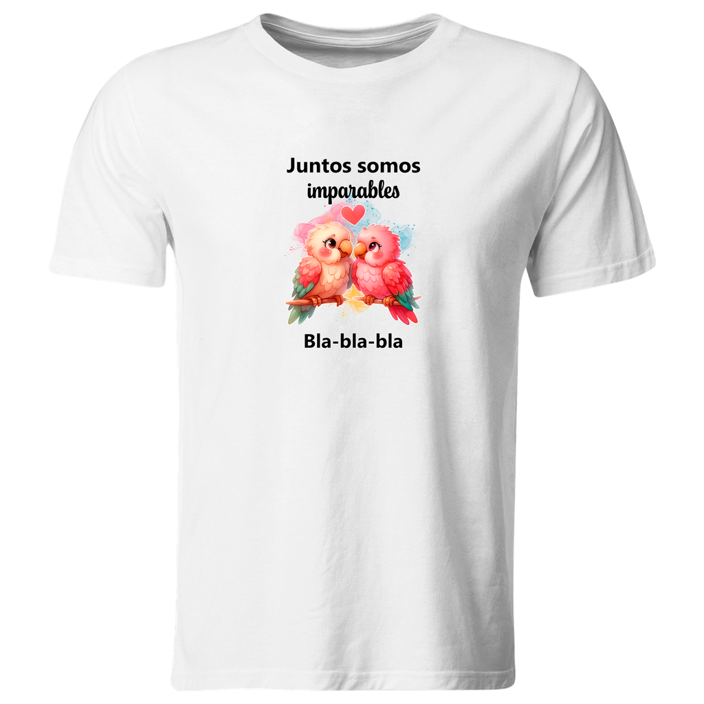 Playera Lsv18 Parejas. Juntos somos imparables. Aves (Recto​)