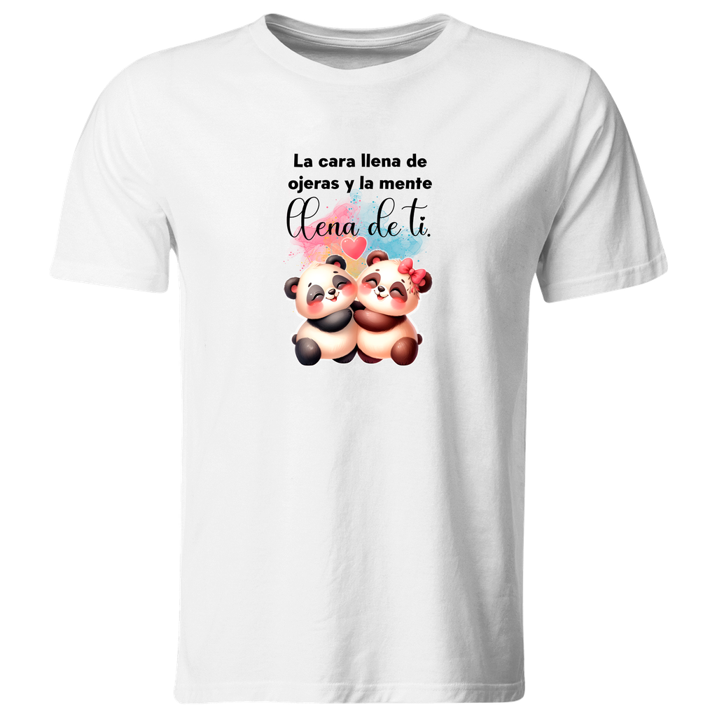 Playera Lsv21 Parejas. Pandas. la mente llena de ti. Frase