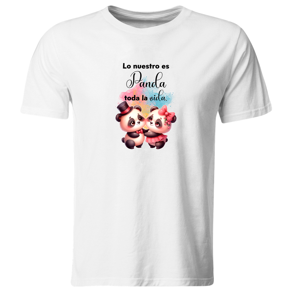 Playera Lsv22 Parejas. Lo nuestro es panda toda la vida (Recto​)