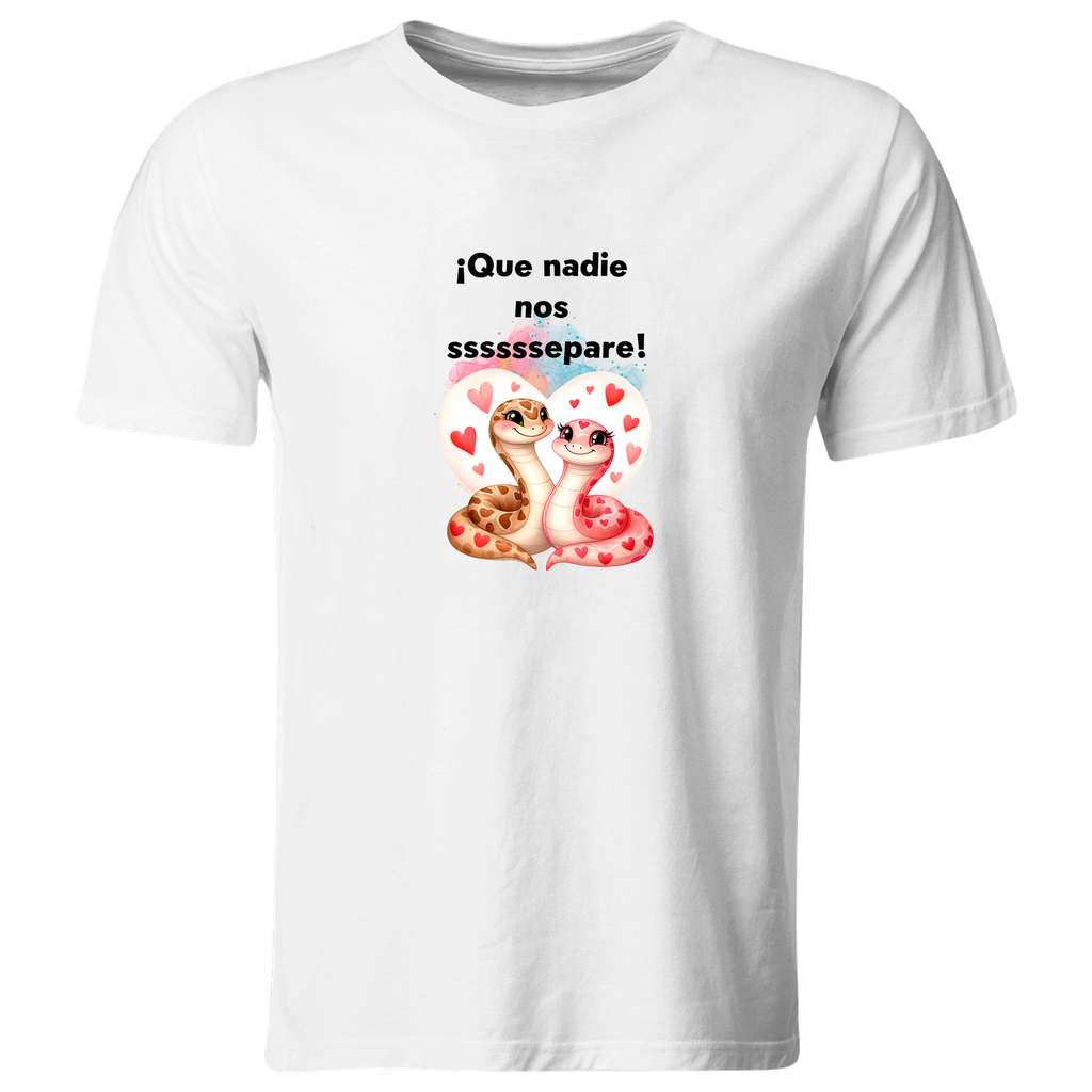 Playera Lsv28 Parejas. Frase: Que nadie nos separe. Vibora