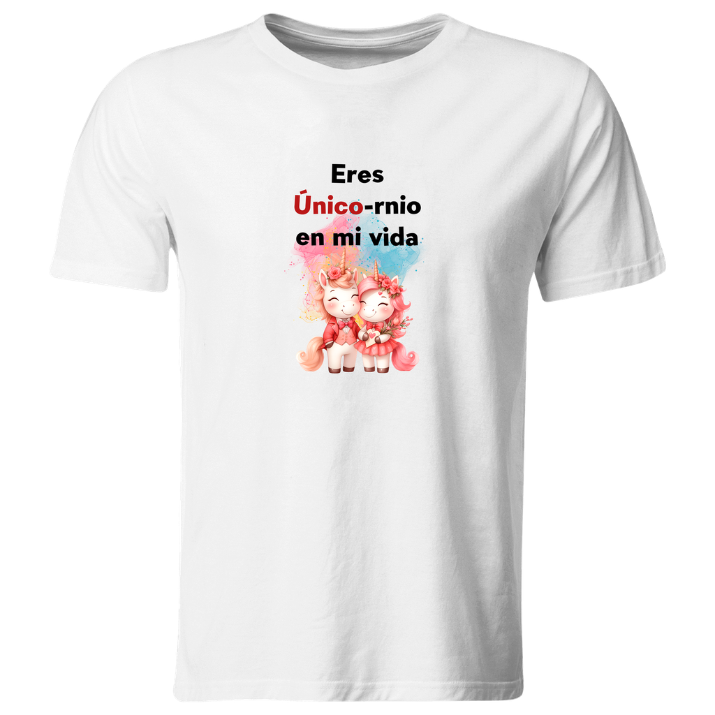 Playera Lsv30 Parejas. Frase: Eres unico-rnio en mi vida. (Recto​)