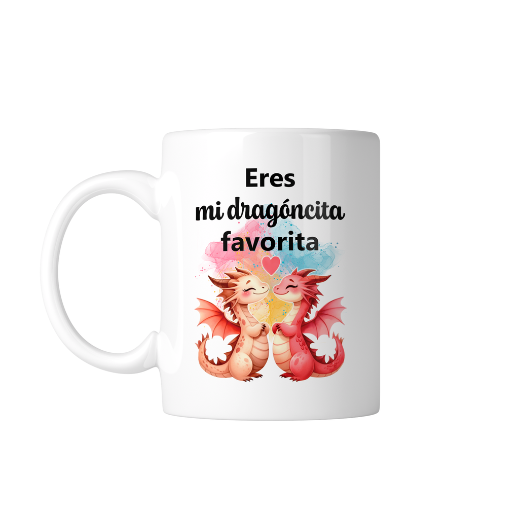 Taza Personalizada Lsv14. Eres Mi Dragoncita Favorita (Sin personalizado)