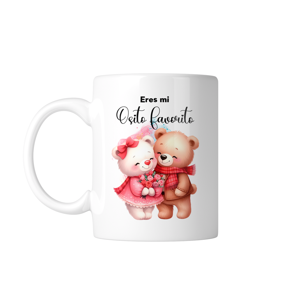 Taza Personalizada Parejas Lsv23. Eres mi osito favorito