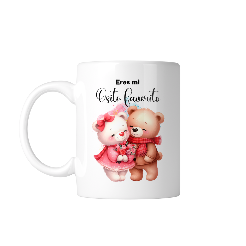 Taza Personalizada Parejas Lsv23. Eres mi osito favorito (Sin personalizado)