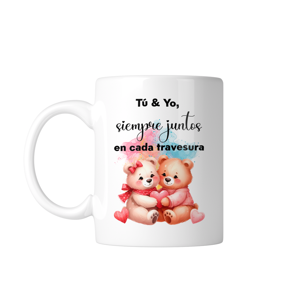 Taza Personalizada Pareja Lsv25. Tu y yo siempre juntos