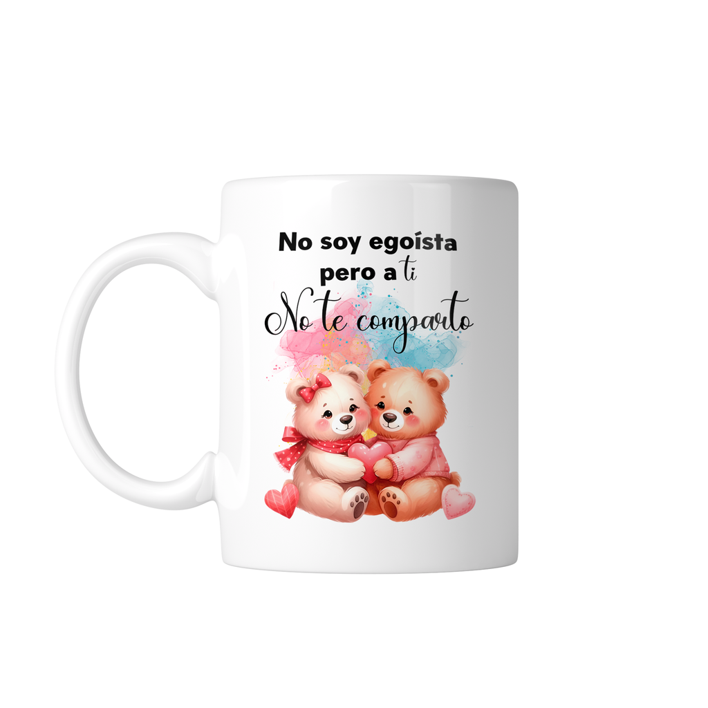 Taza Personalizada Pareja Lsv26. A ti no te comparto. Osos