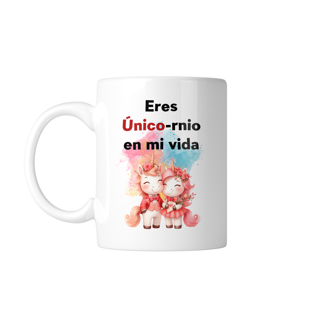 Taza Personalizada Pareja Lsv30. Eres unico-rnio en mi vida