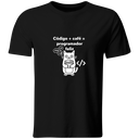 Playera Color Ic93. meme: Codigo + café = programador feliz