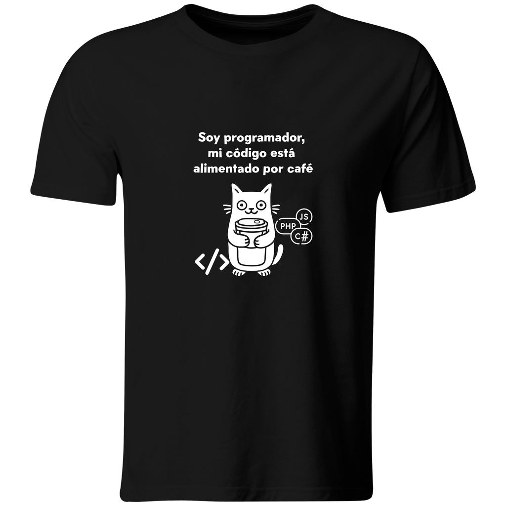 Playera Color Ic94. Meme: Programador mi codigo esta alimentado por café