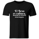 Playera Color Ic126. Frase meme: El beso es cultura