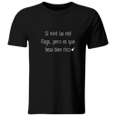 Playera Color Ic141. Frase meme: si mire las red flags pero es que besa bien rico