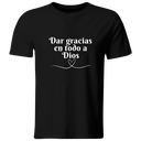 Playera Rg47 Religiosa. Frase: Dar gracias en todo a Dios