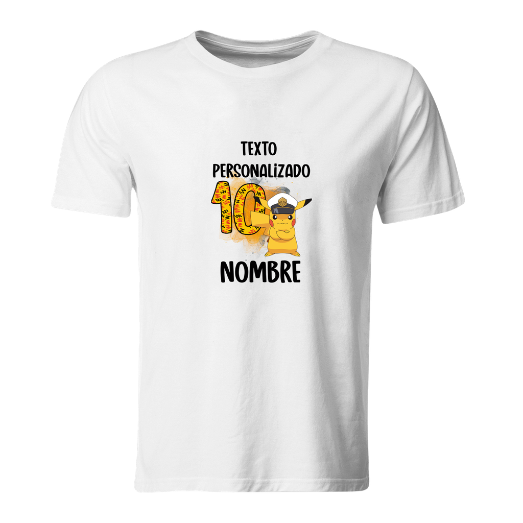 Playera Personalizada Cumpleaños Pc92. Pikachu pokemon rayo