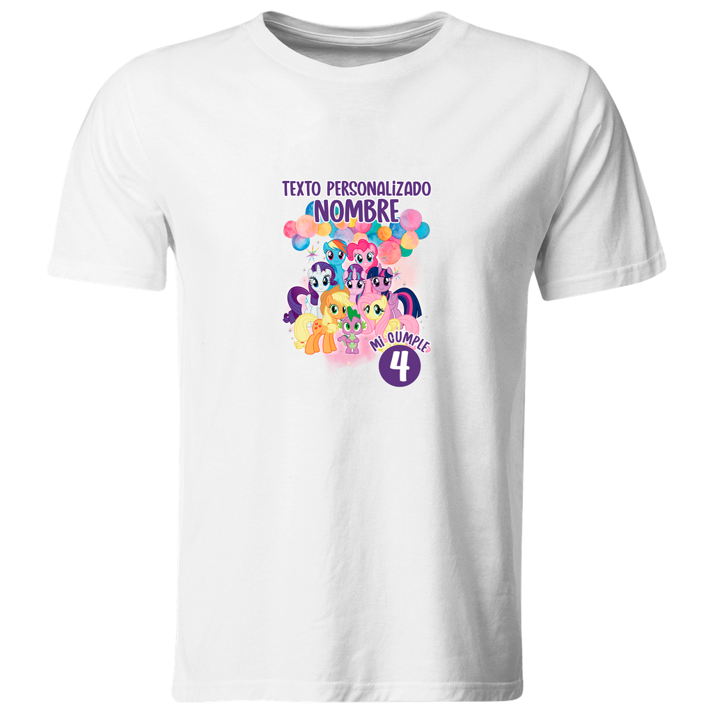 Playera Personalizada Cumpleaños Pc97. My little Pony (Recto​)