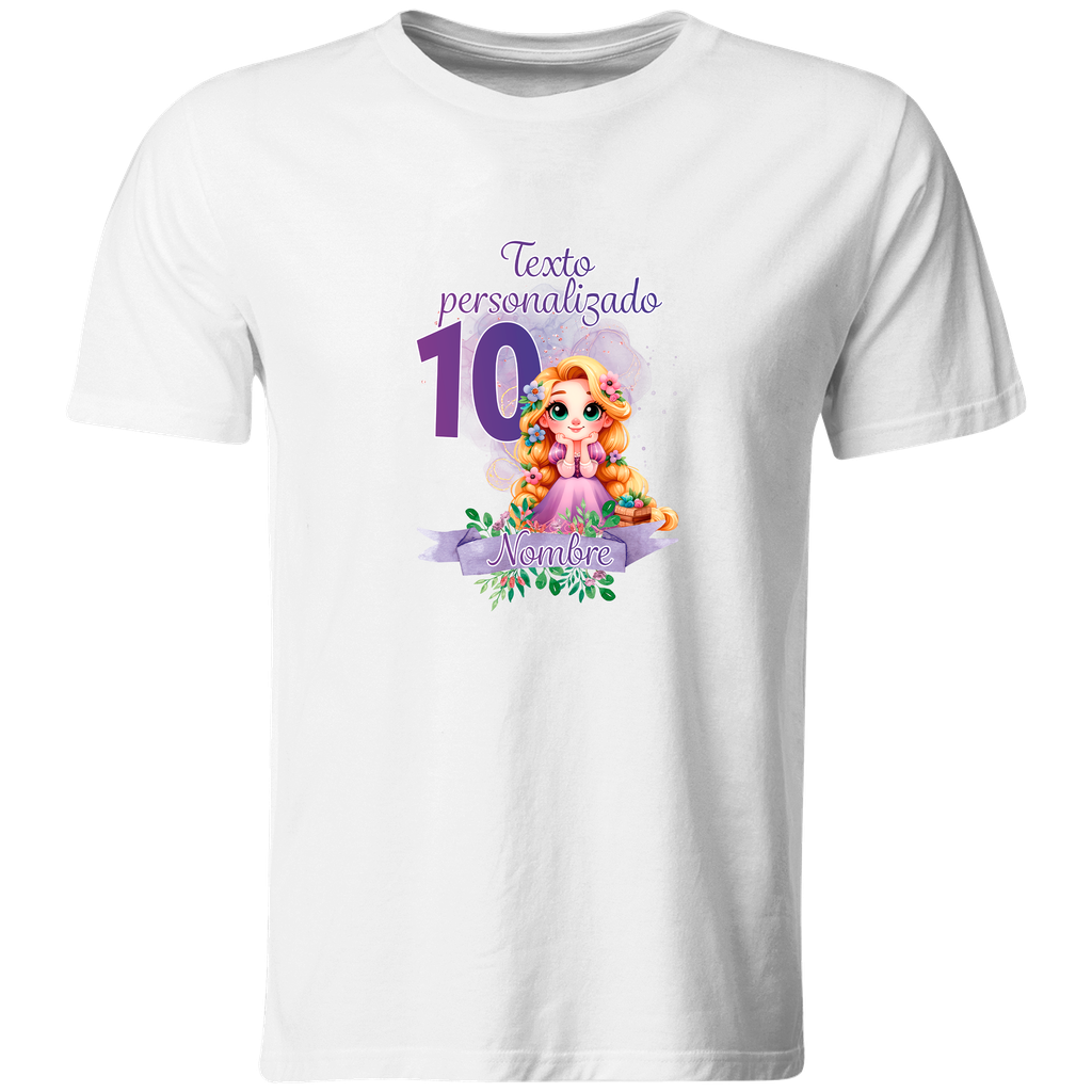 Playera Personalizada Cumpleaños Pc105. Princesa Rapunzel Enredados