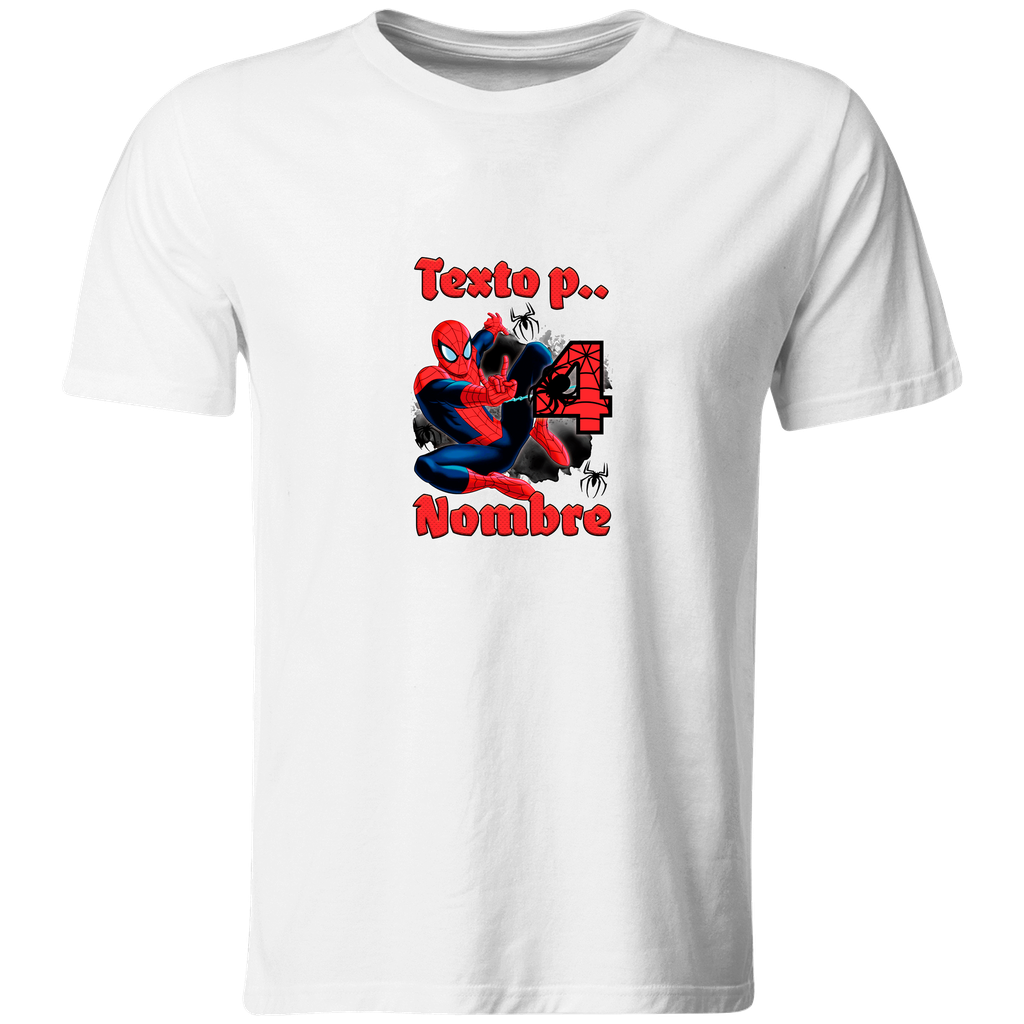 Playera Personalizada Cumpleaños Pc118. Hombre Araña. Spiderman 