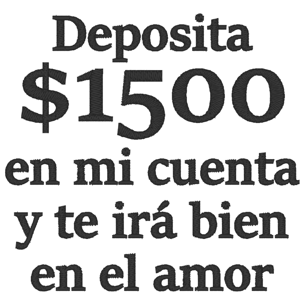 Playera Bordada Lc57. Frase Meme te irá bien en el amor. 