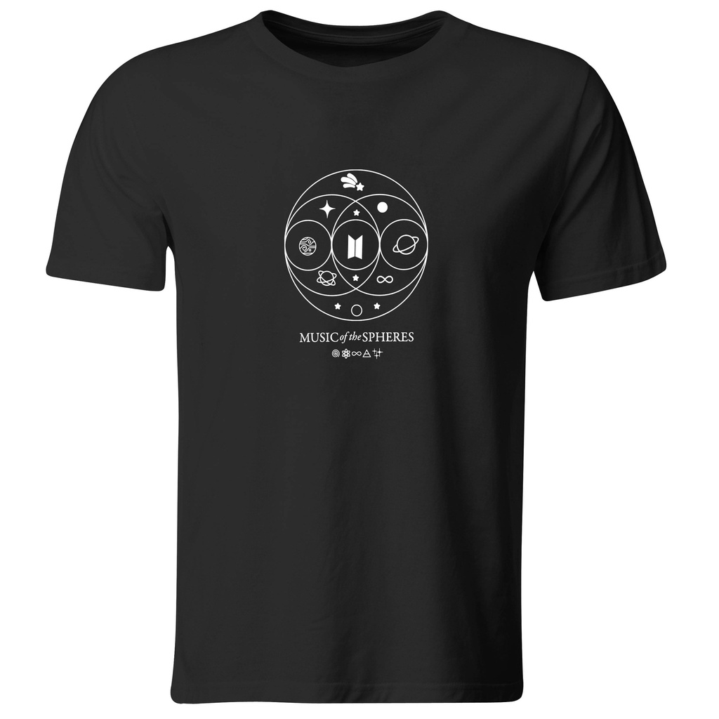 Playera Music Of The Spheres Bts - COLDPLAY (Recto​, Negro​, Blanco)