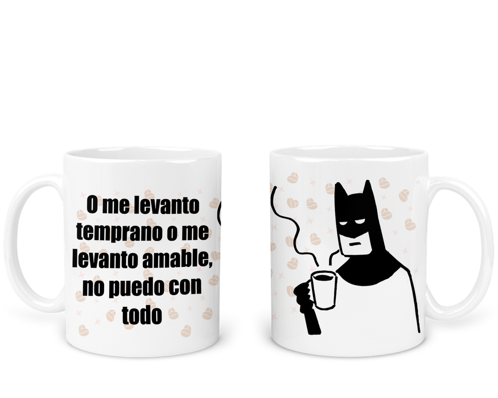 Taza 11 Oz Tae112. Frase meme: Madrugar (Con nombre)