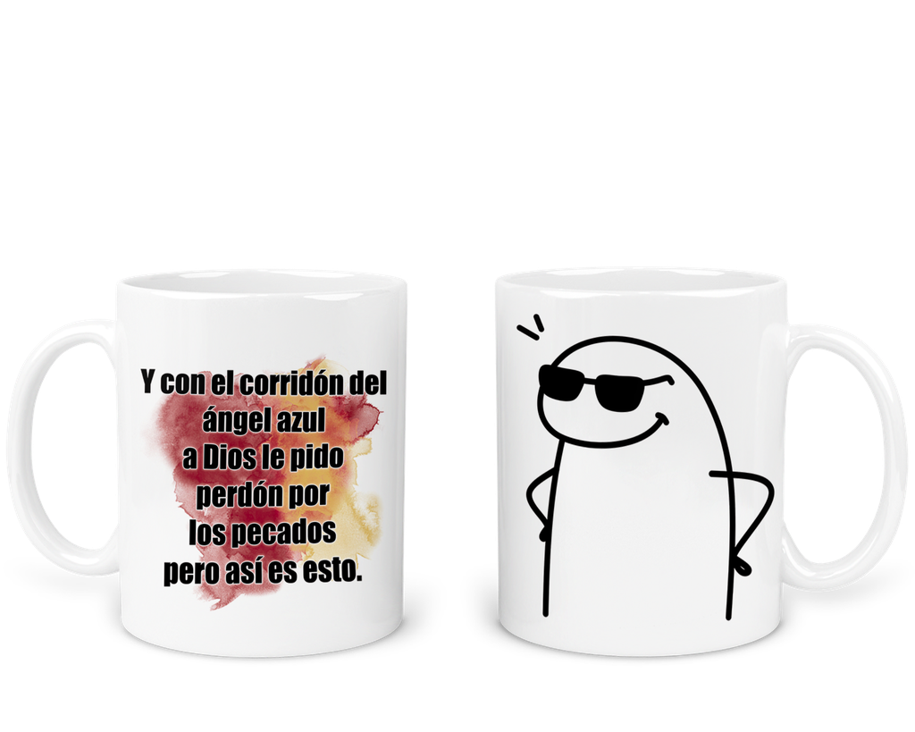 Taza 11 Oz Tae118. Frase: A Dios le pido perdon (Con nombre)