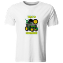 Playera Personalizada Cumpleaños Pc126. Tractor verde John 