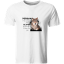 Playera Individual Lk725. Frase meme lobo. 