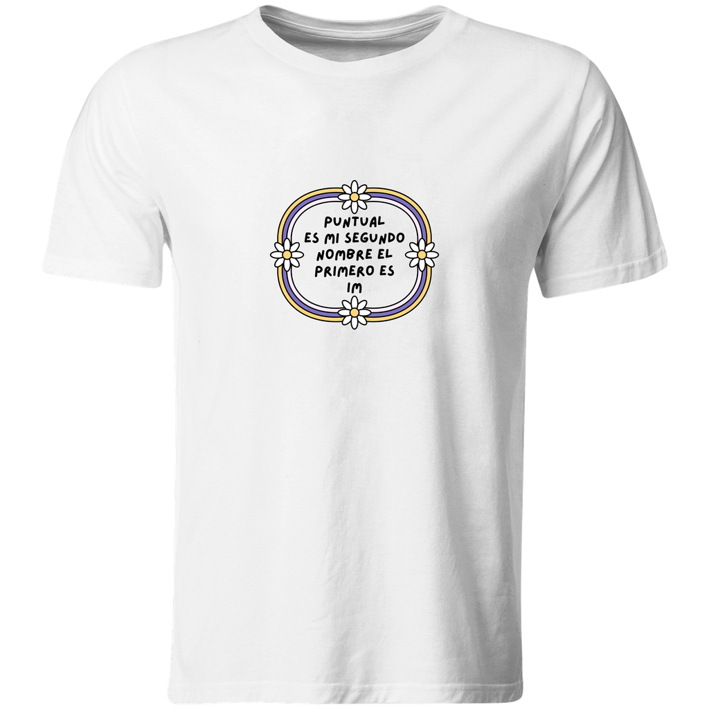 Playera Individual Lk726. Frase meme impuntual