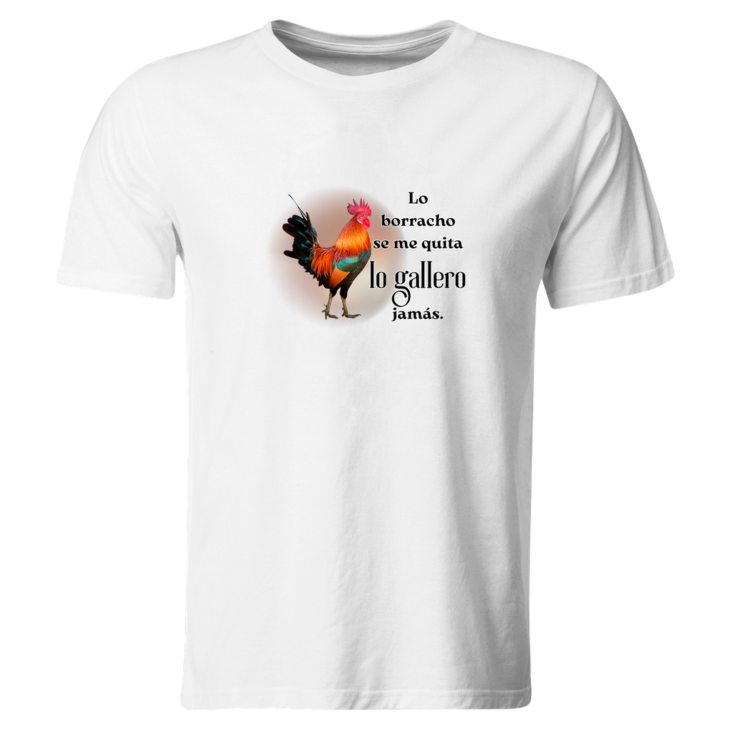 Playera Individual Lk729. Frase meme gallero borracho gallo (Recto​)
