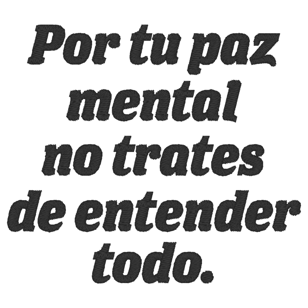 Playera Bordada Lc81. Frase psicologia bonita paz